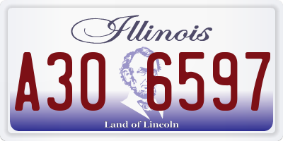 IL license plate A306597
