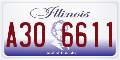 IL license plate A306611