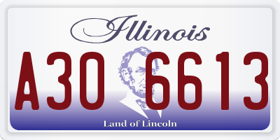 IL license plate A306613