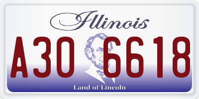 IL license plate A306618