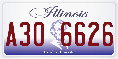 IL license plate A306626