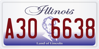 IL license plate A306638