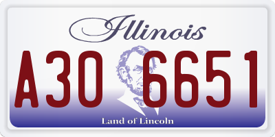IL license plate A306651