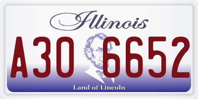 IL license plate A306652