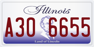 IL license plate A306655