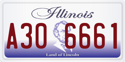 IL license plate A306661