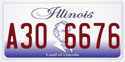 IL license plate A306676