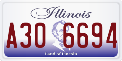 IL license plate A306694