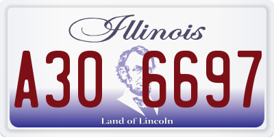 IL license plate A306697
