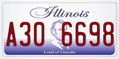 IL license plate A306698