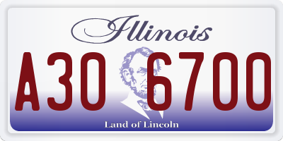 IL license plate A306700