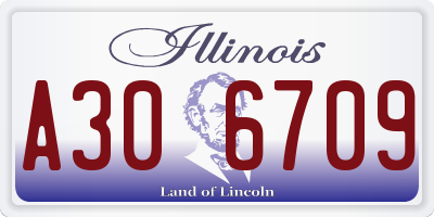 IL license plate A306709