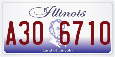 IL license plate A306710