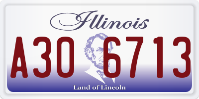 IL license plate A306713