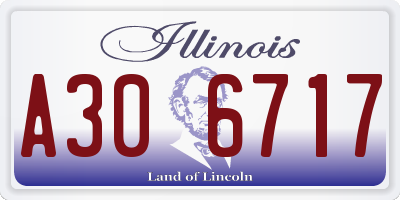IL license plate A306717