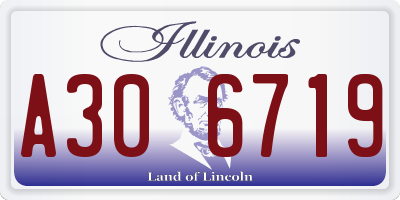 IL license plate A306719