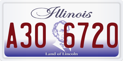 IL license plate A306720