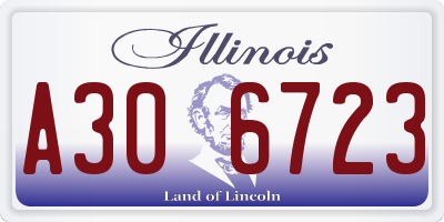 IL license plate A306723