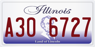 IL license plate A306727