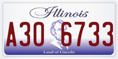 IL license plate A306733