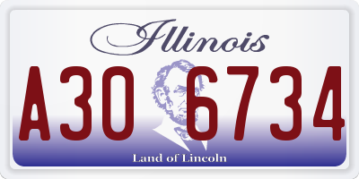 IL license plate A306734