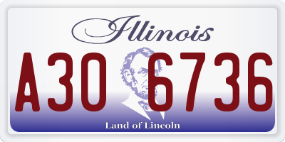 IL license plate A306736