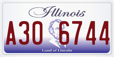 IL license plate A306744