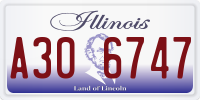 IL license plate A306747