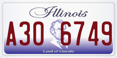 IL license plate A306749