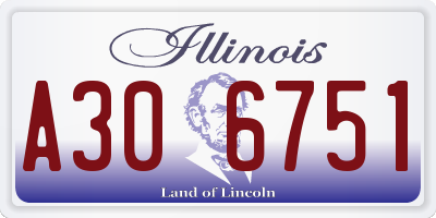 IL license plate A306751
