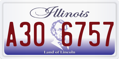 IL license plate A306757