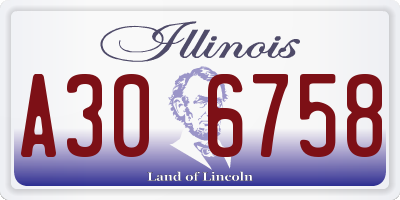 IL license plate A306758