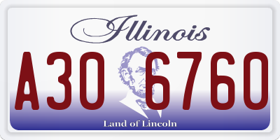 IL license plate A306760
