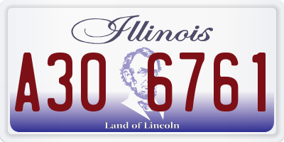 IL license plate A306761