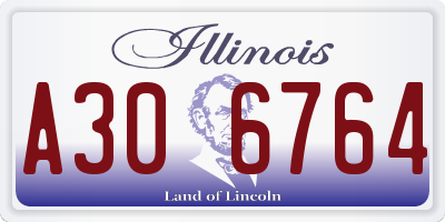 IL license plate A306764