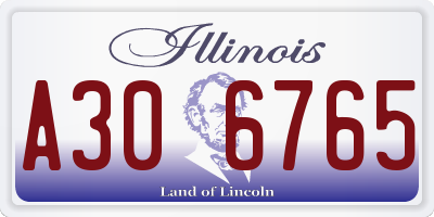 IL license plate A306765