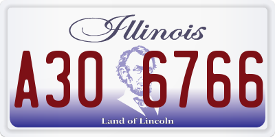 IL license plate A306766