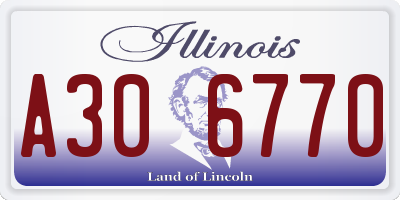 IL license plate A306770