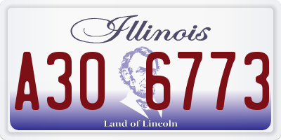 IL license plate A306773