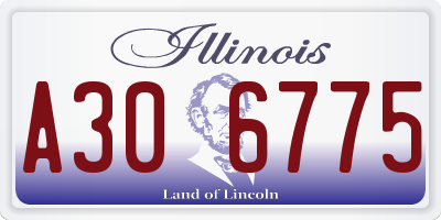 IL license plate A306775