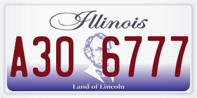 IL license plate A306777