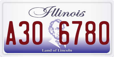 IL license plate A306780