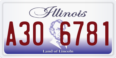 IL license plate A306781