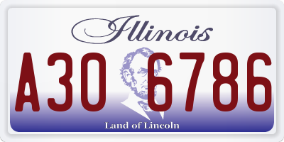 IL license plate A306786