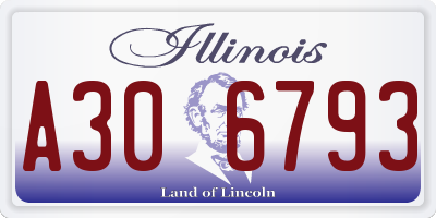 IL license plate A306793