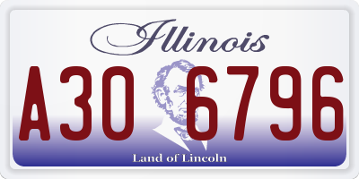 IL license plate A306796
