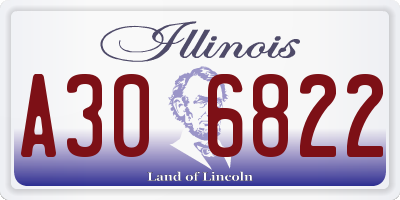 IL license plate A306822