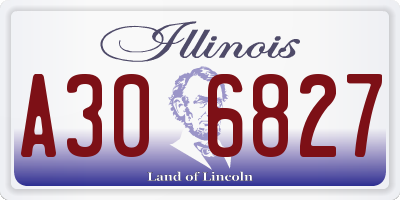 IL license plate A306827