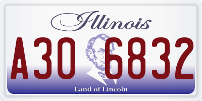 IL license plate A306832
