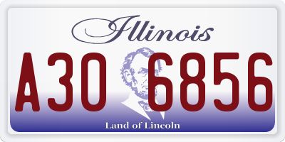 IL license plate A306856